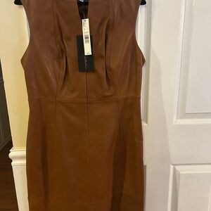 ANTONIO MELANI NWT Luggage Leather Dress
